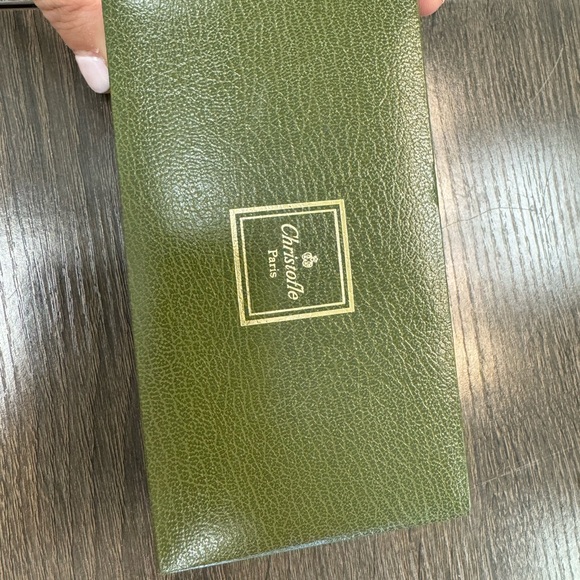 925 Sterling silver Christofle Paris vintage ribbed solid card holder - Picture 2 of 15